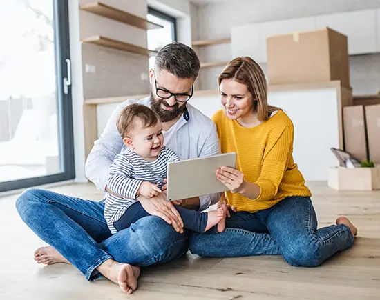 Family enjoying time together indoors